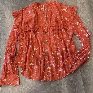 Free people button shirt (medium)